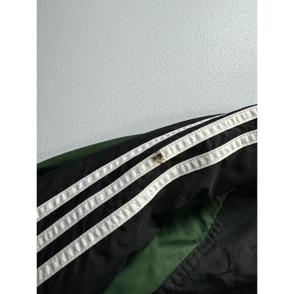 Vintage Adidas Windbreaker Track Jacket Men’s XL Green 3 Stripes Trefoil Zip 90s - Picture 4 of 6